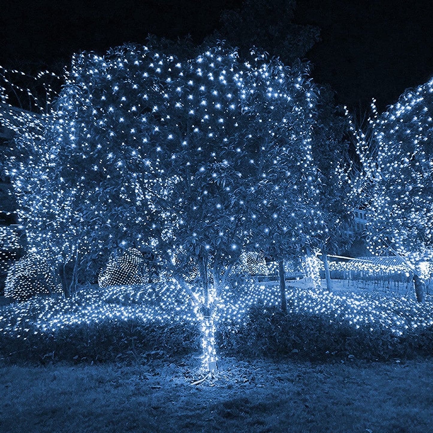 FUNPENY Christmas Net Lights, 9.8ft x 6.6ft 200 LED Clear Wire Mesh Decor with 8 Modes Waterproof Connectable Xmas Decorations for Outdoor Outside Bushes Yard Lawn Patio Tree Garden Party (White)