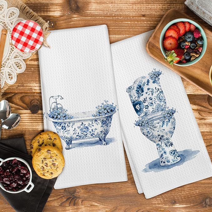 Chinoiserie Wildflower Hand Towels