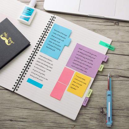 Mr. Pen- Sticky Notes Set, 410 Pack, Ruled, Dotted & Blank Notes with 150 Index Tabs, Divider Sticky Pads for Bible Study, Office, School, Planning, Journaling & Organization