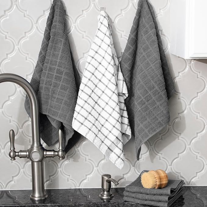 Ritz Premium Kitchen Towel and Dish Cloth Value Set: Highly Absorbent, Super