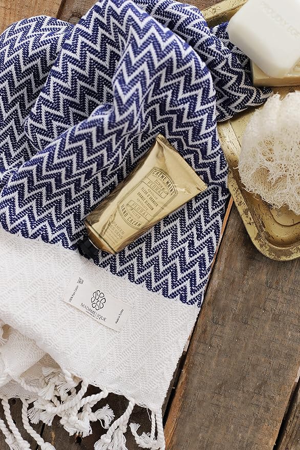 Madamelique Exclusive Hand Towels Set of 2-18 x 40 Inches
