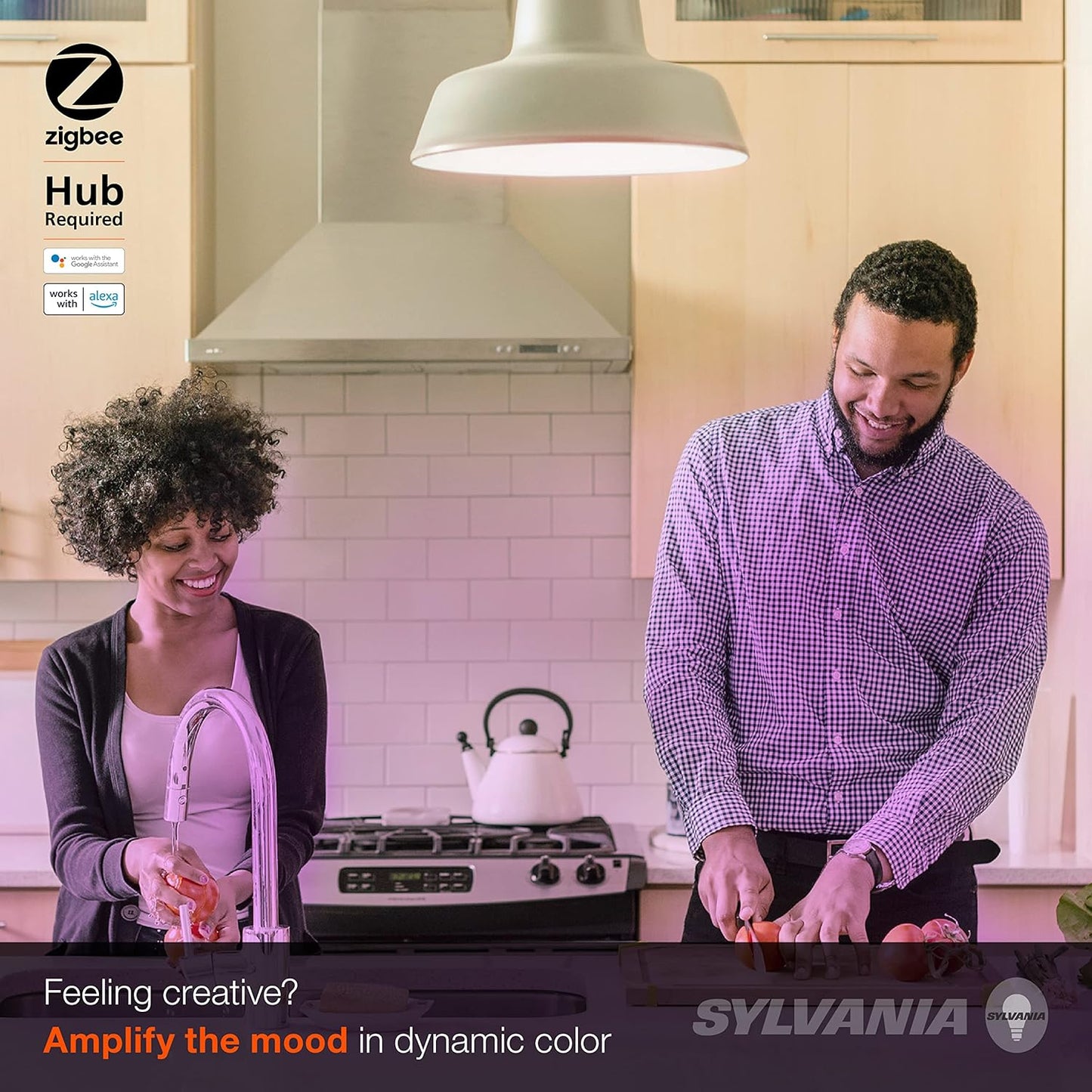 SYLVANIA SMART+ ZigBee Full Color and Tunable White A19 LED Bulb, Works with SmartThings, Wink, and Amazon Echo Plus, Hub Needed for Amazon Alexa and Google Assistant, 1 Count (Pack of 1) , Full Color