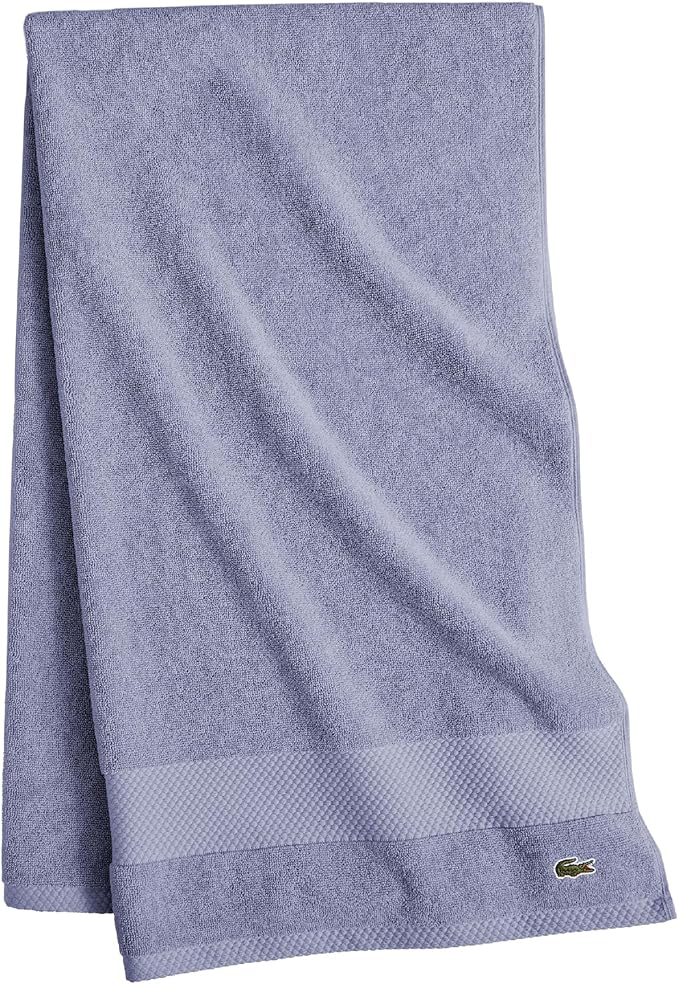 Lacoste Heritage 100% Supima Cotton Bath Towel, Light Denim, Premium Super Soft