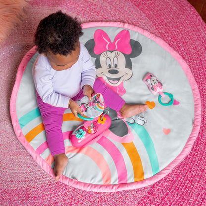 Bright Starts Disney Baby MINNIE MOUSE Forever Besties Activity Gym with Music and Lights, Pink, Newborn+