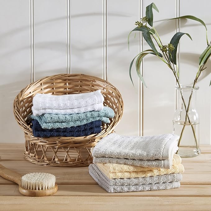 Tommy Bahama- Washcloth Set, Highly Absorbent Cotton Bathroom Decor, Low