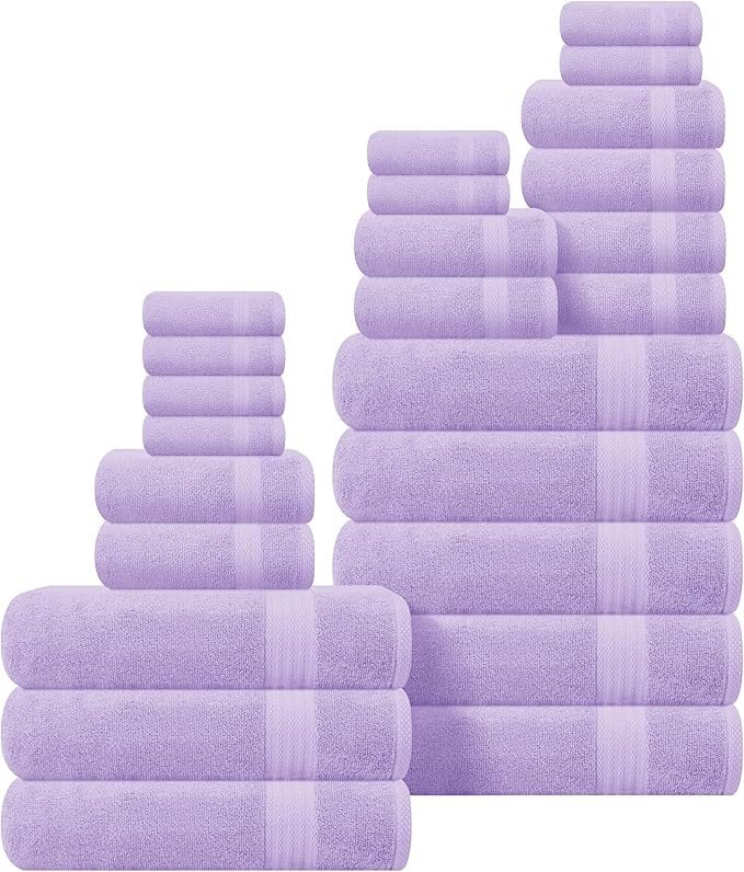 GLAMBURG Ultra Soft 24-Piece Towel Set