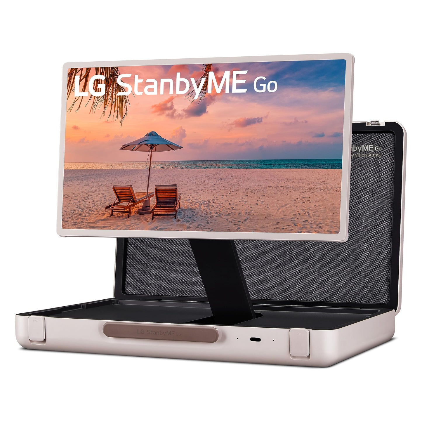 LG 27-Inch Class StanbyMe 1080p-Portable Touch-Screen-Monitor 27ART10AKPL, Built-in Battery, Full Swivel Rotation, 60Hz Refresh Rate, Calming Beige