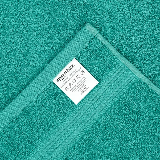 Amazon Basics Fade-Resistant 100% Cotton Hand Towels