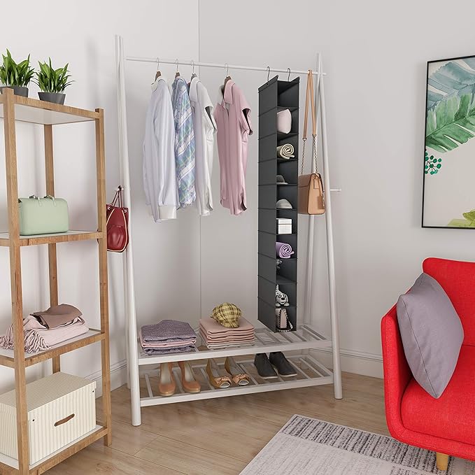 MAX Houser 10-Shelf Hanging Shoe Shelf Organizer, Hanging Shoe Storage