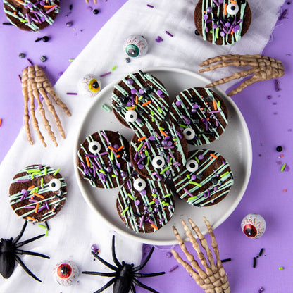 Sweets Indeed Halloween Eyeball Tacklebox – 2.53 oz Assorted Candy Eyeballs for Baking & Decorating – 18mm, 10mm & 3mm Edible Eyes for Cookies, Cupcakes & Cakes