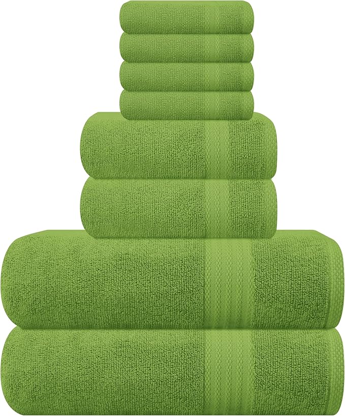 GLAMBURG Ultra Soft 8-Piece Towel Set