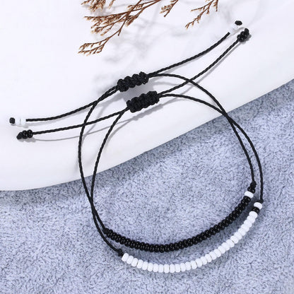 SUMMER LOVE Valentine's Day Gift Best Friend Bracelets Couples Bracelets for 2 Matching Yin Yang His and Her Lover Bracelet Jewelry for Bff Friendship Relationship Boyfriend Girlfriend(Matching bead)