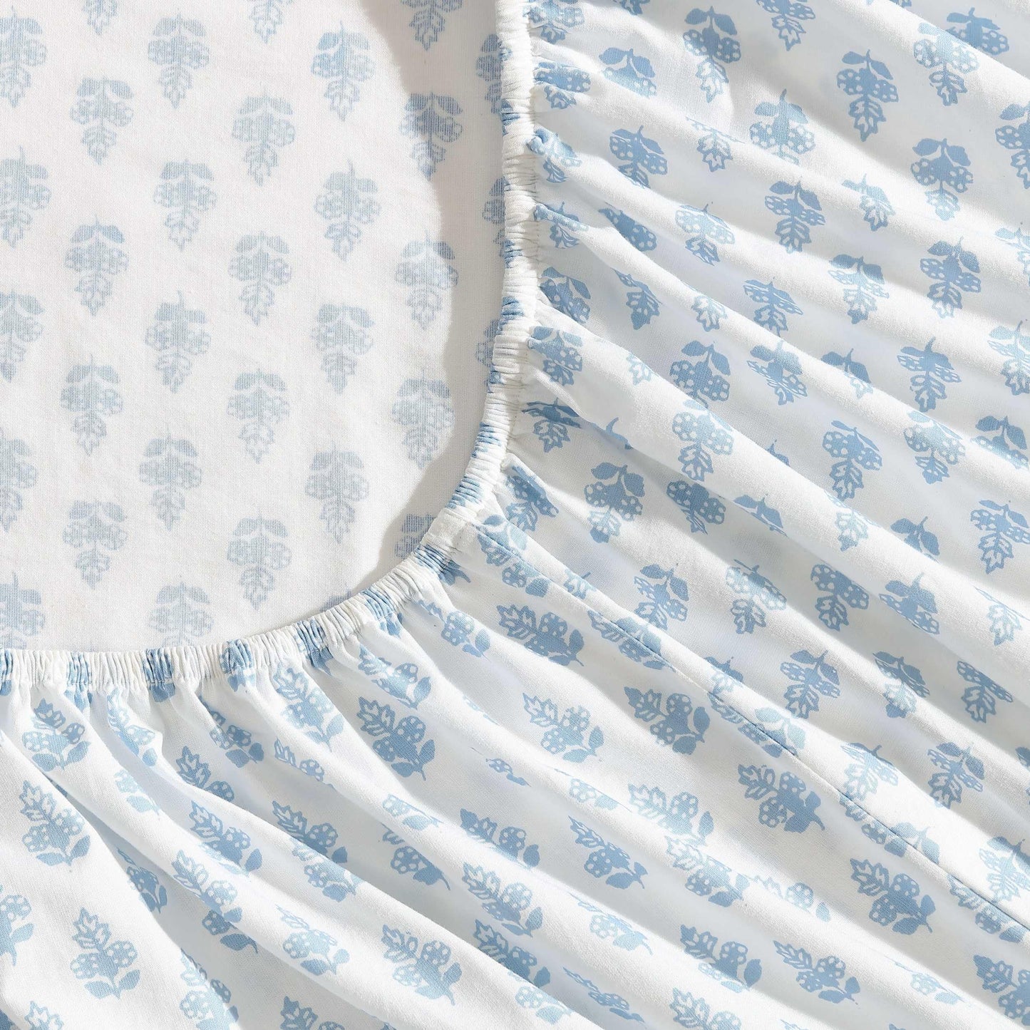 Laura Ashley - Twin Size Sheet Set, 100% Cotton Percale Bedding with Matching Pillowcase, Fully Elastic Fitted Sheet, Deep Pocket, Floral Room Decor (Francesca Blue)
