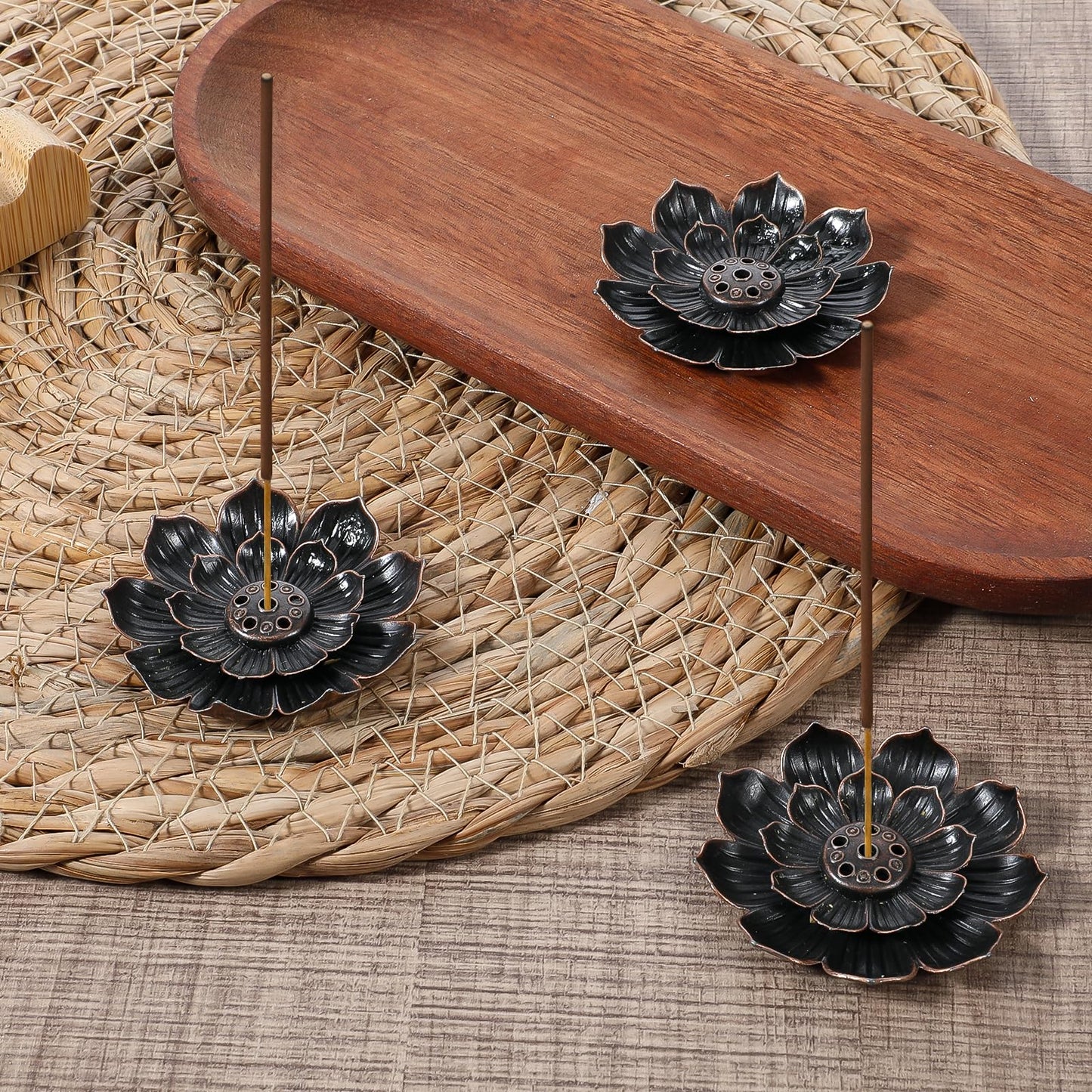 SHENLIU 30 Pieces Incense Holder Lotus Sticks, 2.13inch Incense Burner Cone Burner for Home Fragrance Yoga Sauna SPA Bedroom