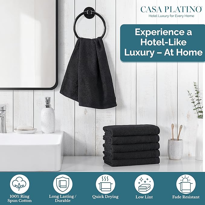 Black Hand Towels for Bathroom