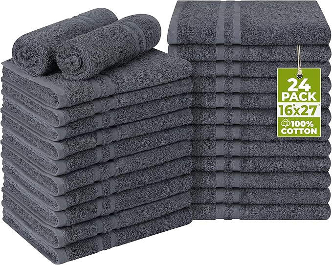 Utopia Towels Cotton Bleach Proof Salon Towel 16 by 27 inches, Bleach Safe Gym