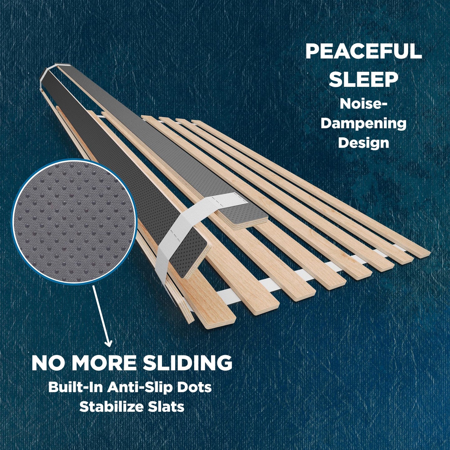 Meliusly SlatSure Queen Size Bunkie Board – Heavy Duty Vertical Bed Slats & Foldable Wooden Support Board for Sagging Mattress or Platform Bed Frame, Box Spring Alternative and Replacement