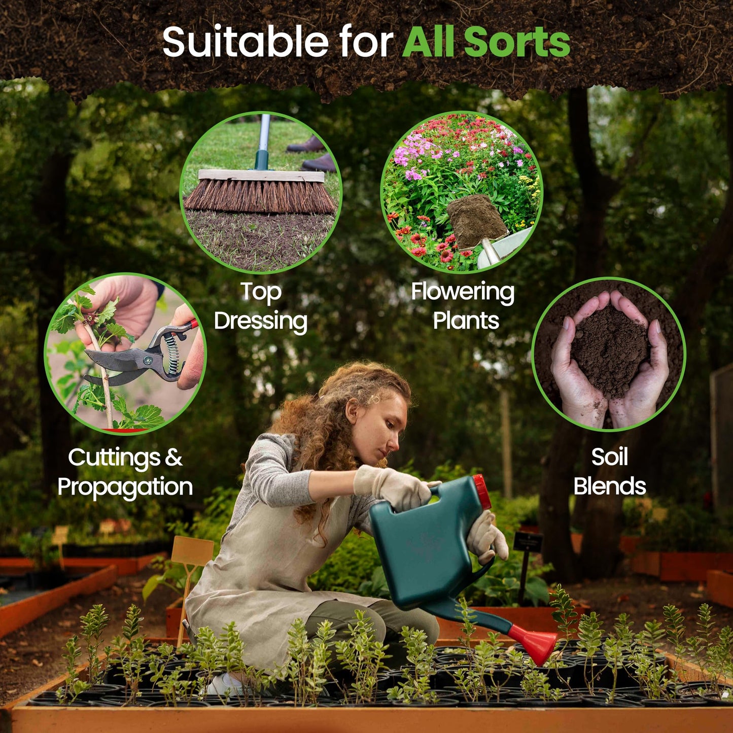 Hardys 60L Multi Purpose Compost - Potting & Seed Compost for Outdoor Plants | All Purpose Indoor Plants Potting | Nutrient Rich Fertiliser for Garden, Pots, Planter Beds