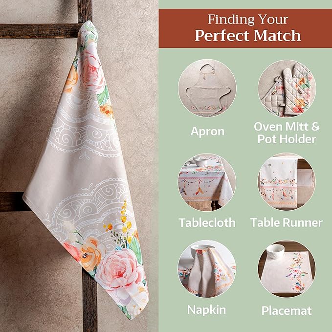 Maison d' Hermine Kitchen Towels Set of 3 100% Cotton 27.50" x 20" Reusable