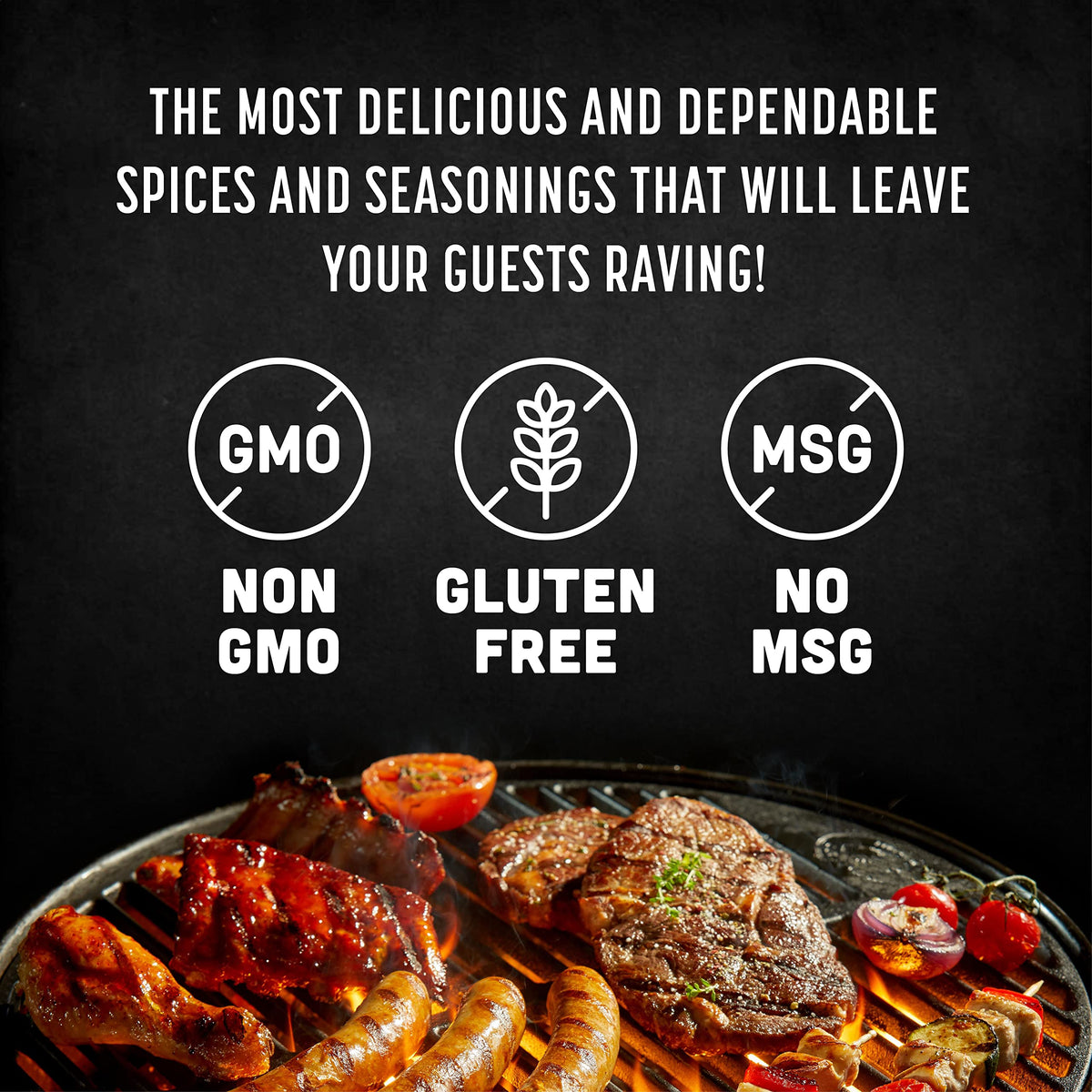 Spice Rack Co. BBQ Seasonings And Rubs - Smoking & Grilling Spices and Seasonings Sets, Grilling Accessories & Smoker Accessories, Unique Fathers Day Gift For Dad, Gifts For Father's Day (5 Pack)