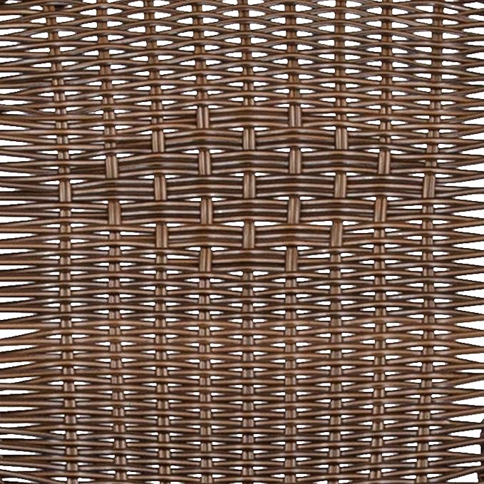 Flash Furniture Lila Modern Rattan Indoor/Outdoor Stackable Dining Chairs, Stacking Rattan Bistro Chairs for Patio or Restaurant, Set of 2, Brown