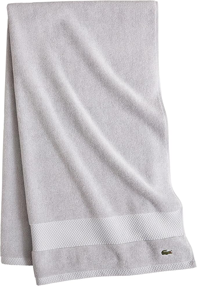 Lacoste Heritage 100% Supima Cotton Bath Sheet, Micro Chip, Premium Super Soft