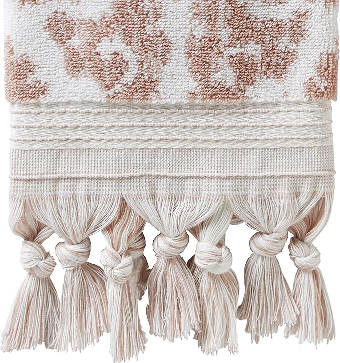 SKL Home Mirage Fringe 100% Turkish Cotton Bath Towel