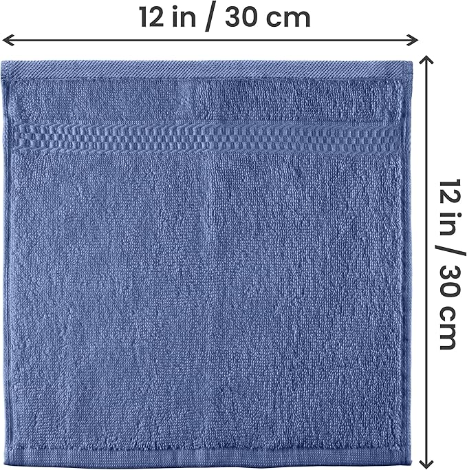 Utopia Towels 12 Pack Premium Wash Cloths Set, 12 by 12 Inches, 100% Cotton