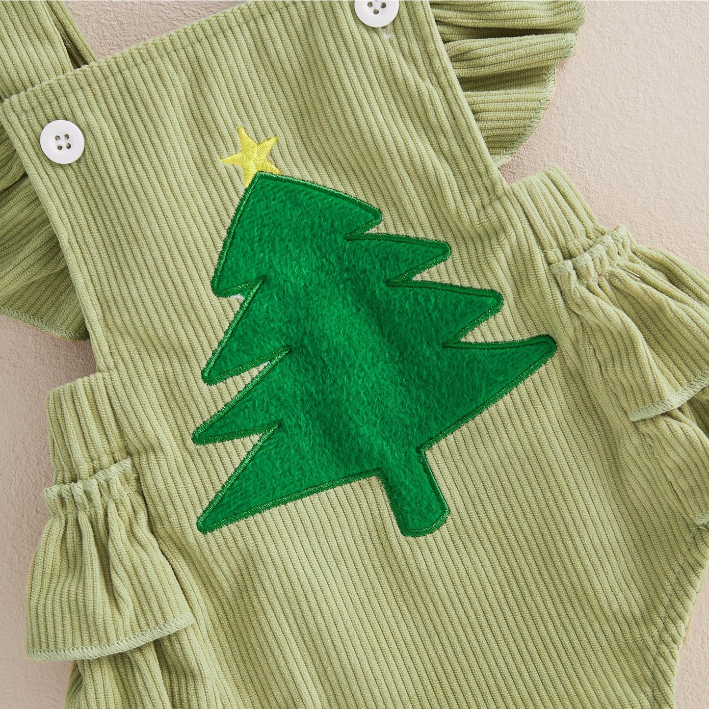 YINGISFITM My First Christmas Baby Girl Outfit Newborn Xmas Bubble Romper Infant Jumpsuit Cute Baby Girl Clothes (Green, 0-3 Months)