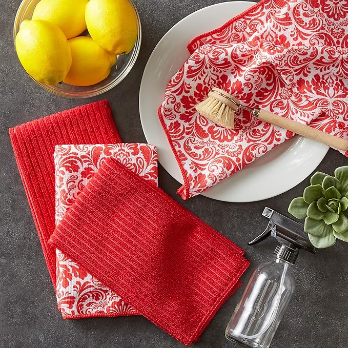 DII Cleaning Collection Multi-Purpose Microfiber, Dishtowel Set