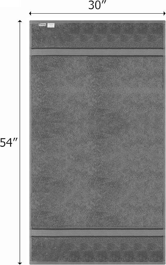 COTTON CRAFT - 4 Pack -Ultra Soft Oversized Extra Large Bath Towels 30x54