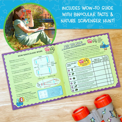 Wow in The World Kids’ Binoculars & Nature Explorer KIT | Look Far, Nature Scavenger Hunt, Specimen Box, Companion Audio Content, Bonus Reusable Science Tool, STEM Toy for Kids 4+ by Thames & Kosmos