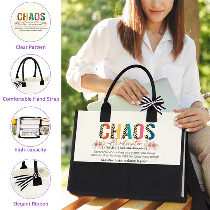 JSENGIFT Chaos Coordinator Gifts, Administrative Professional Day Ideas Gifts, Christmas Coworker Paraprofessional Appreciation Gifts for Social Worker Boss Lady Coworkers Manager Basket Set of 6