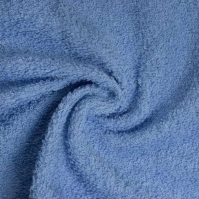 Basic Wash Cloths 12x12 Inches – Pack of 12 – Blue Color – Soft and Absorbent