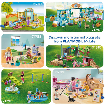 Playmobil | My Life | Cat Café | Cat Toy for Kids | Animal Figures Set | Toy for Children Aged 4 and Over | 71744