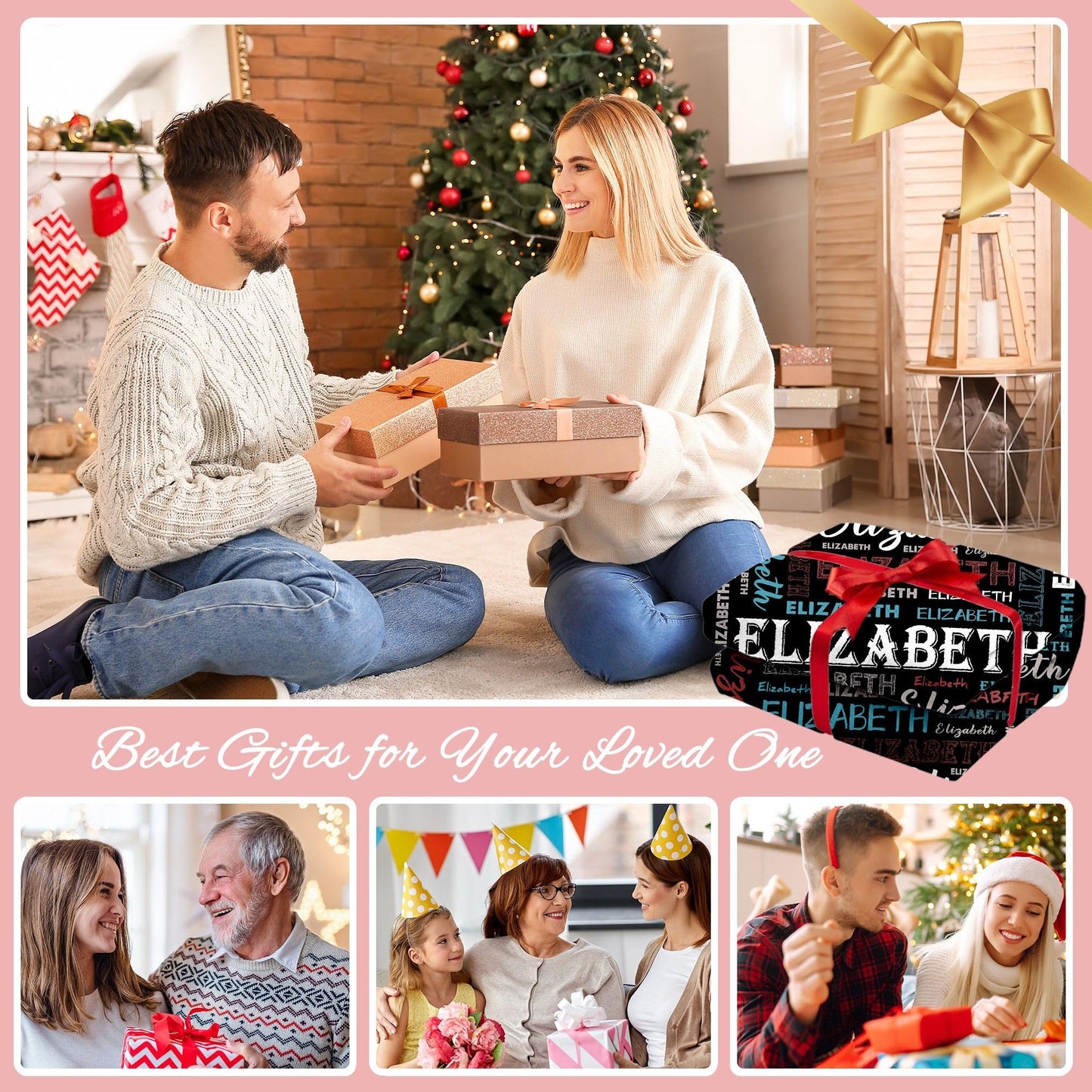 Custom Name Blanket, Personalized Throw Blanket with Names for Teen Girls Boys Kids, Customized Name Throw Blanket Customizable Gift for Kids Baby Adult Women Men Christmas Birthday - Printed in USA