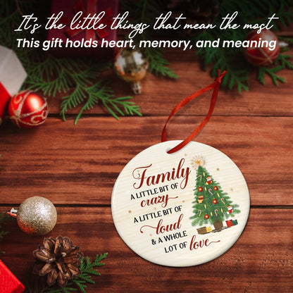 WRAPIX Christmas Ornament Gifts for Women Men - Ceramic Christmas Ornaments 2025 with Card for Tree Decorations - Family Birthday Stocking Stuffers Gifts for Mom Dad, Sister Brother, Grandma Grandpa