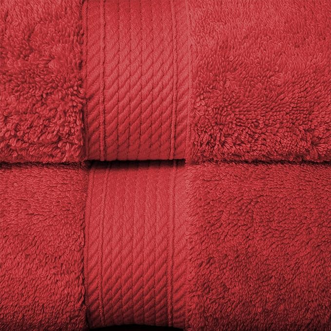 Superior Egyptian Cotton Solid Towel Set, Washcloths 13” x 13”, Hand Towels 20”