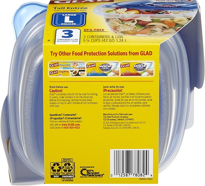 GladWare Tall Entree-3 ct