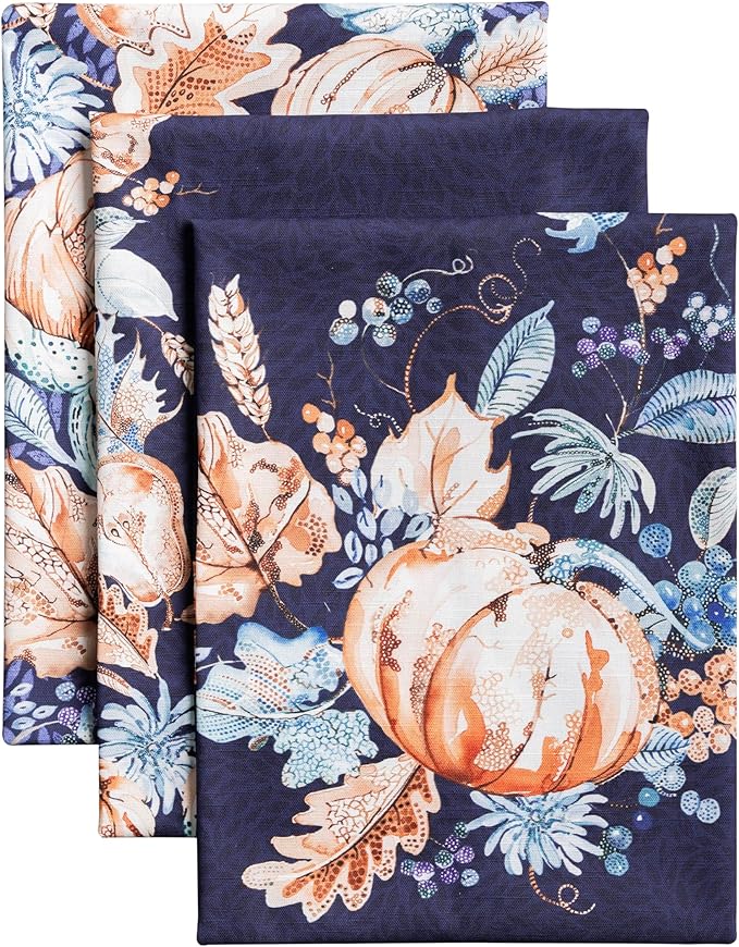 Maison d' Hermine Kitchen Towels Set of 3 100% Cotton 20" x 27.5" Reusable