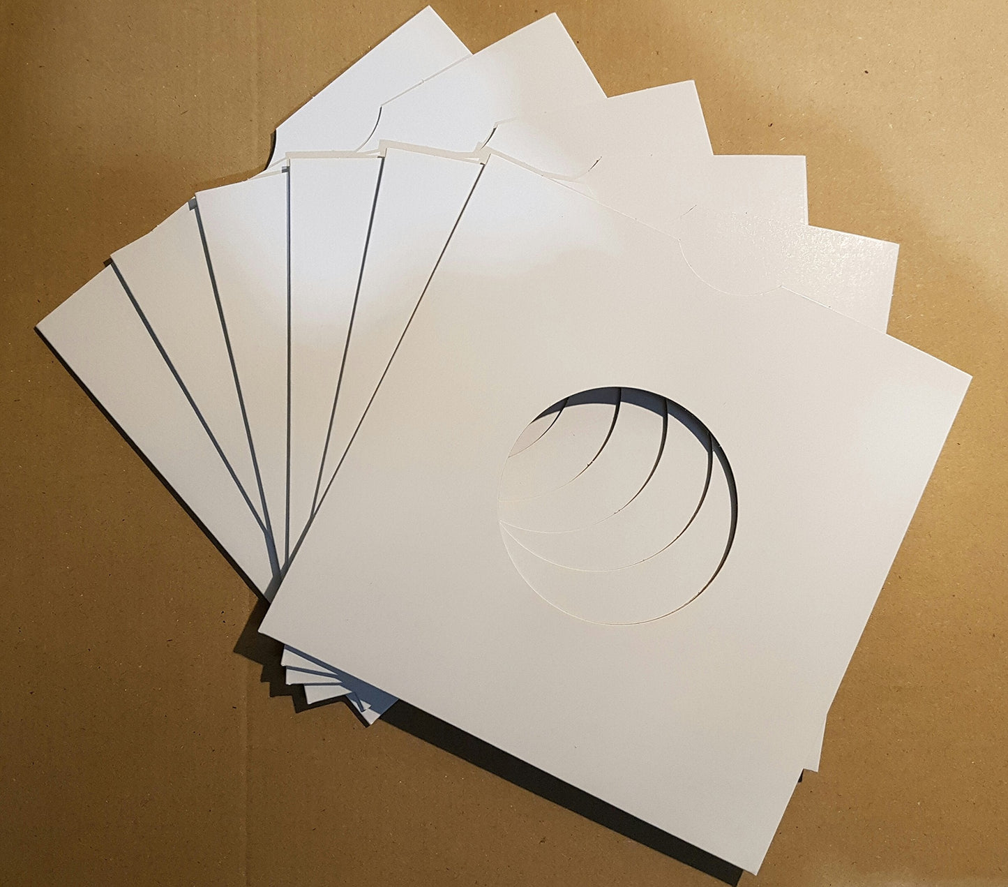 Pack of 50 - 7" White Card Record Sleeves / Masterbags