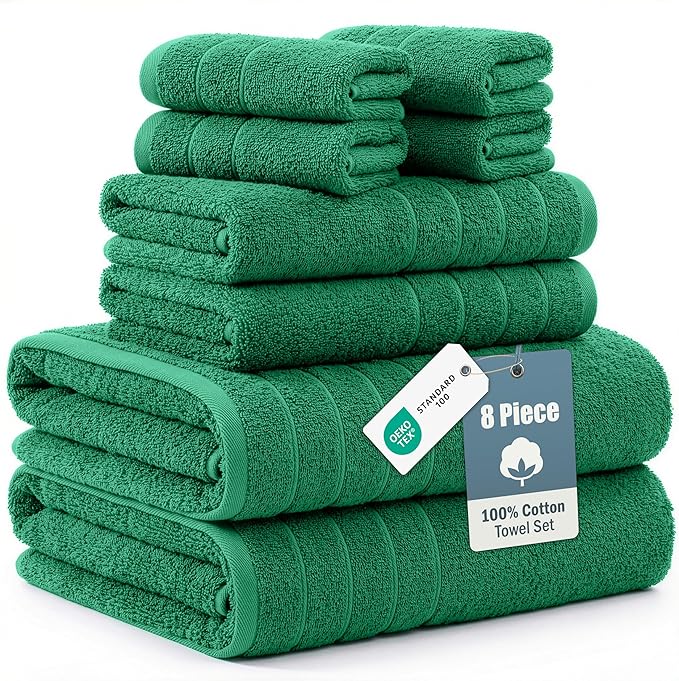 Casa Platino 100% Mercerized Cotton Bathroom Towel Set