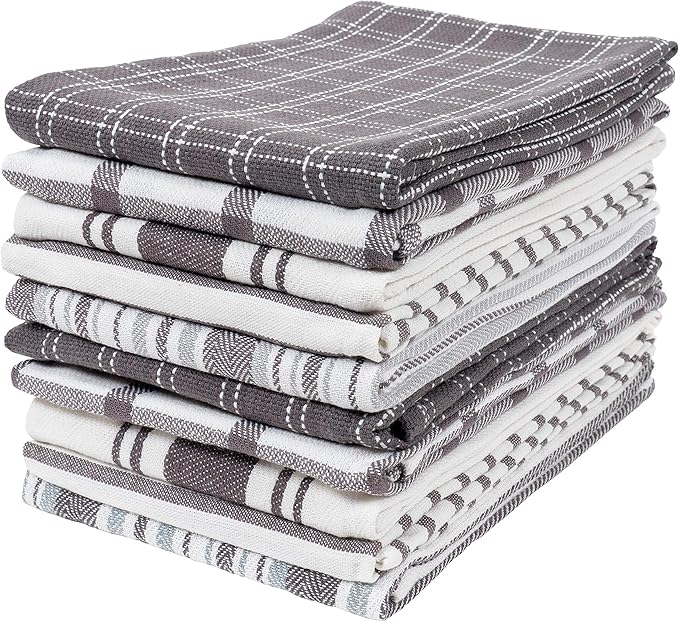 KAF Home Assorted Flat Kitchen Towels |100% Cotton