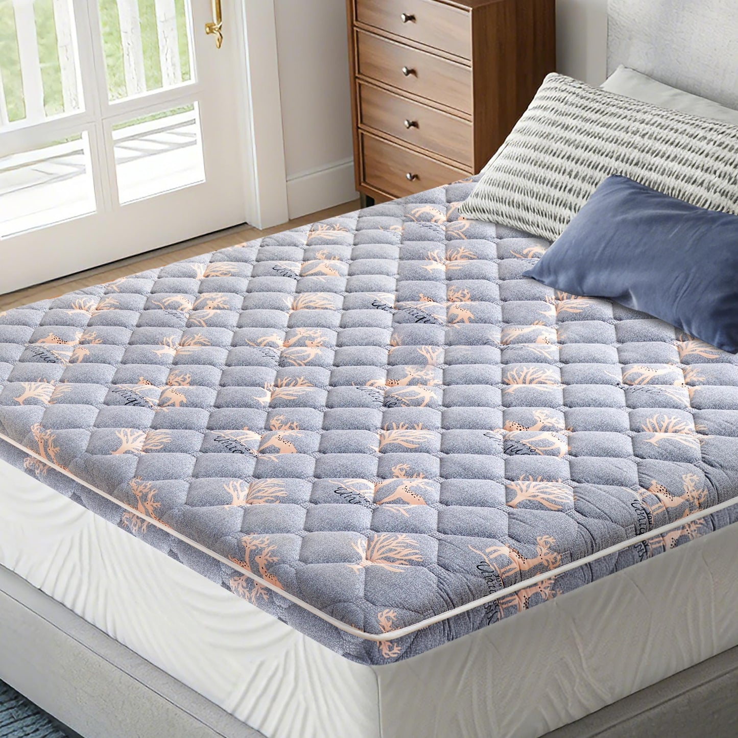 Lillibearas Premium Foam Twin Mattress Topper -Thick 9-Layer Modern Comfort Topper, 60-mil Foam-Back Pain Relief & Comfort Support, Breathable & Hypoallergenic
