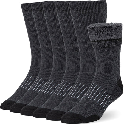 Buttons & Pleats Wool Socks for Men & Women Winter Warm Cozy Thermal Merino Boot Hiking Sock ML