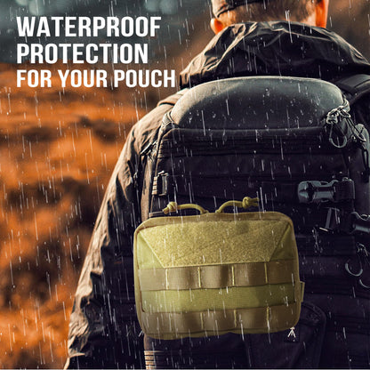 OneTigris MOLLE Pouch, Tactical Admin Pouch Belt EDC Tool Organizer Zippered Utility Waist Pack 7.5"x5"x2"(Green)