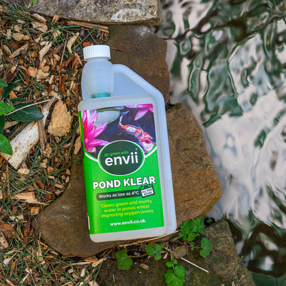 Envii Pond Klear - Natural Green Pond Water Treatment, Clears Green and Murky Water for Crystal Clear Healthy Water, Safe for all Fish and Wildlife -1L Treats 40,000 Litres