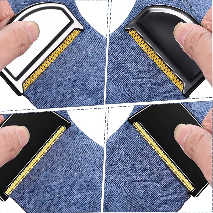 4 Pieces Sweater Combs to Remove Pilling Sweater Defuzzer Multi-Fabric Shaver