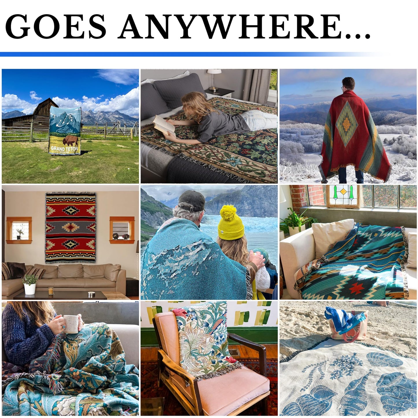 Pure Country Weavers Although You Can No Longer See Me Please Know that I'm There Blanket - Sympathy Bereavement Gift Tapestry Throw Woven from Cotton - Made in the USA (72x54)