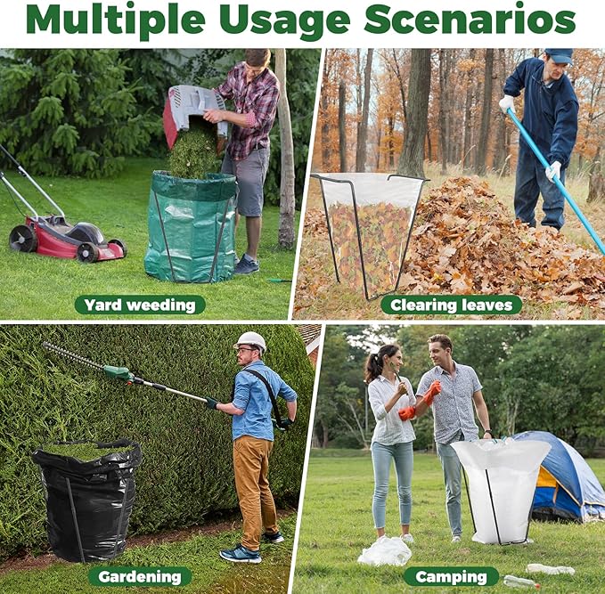 Outdoor Trash Bag Holder Metal Garden Trash Bag Holder
